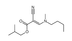 2-methylpropyl 3-[butyl(methyl)amino]-2-cyanoprop-2-enoate结构式