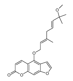 4-((2E,5E)-7-Methoxy-3,7-dimethyl-octa-2,5-dienyloxy)-furo[3,2-g]chromen-7-one Structure