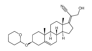 20-cyano-3β-tetrahydropyranyloxypregna-5,17(20)-dien-21-ol Structure