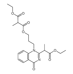 1-(3-(2-(1-ethoxy-1-oxopropan-2-yl)-4-oxoquinazolin-1(4H)-yl)propyl) 3-ethyl 2-methylmalonate Structure