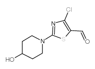 4-氯-2-(1-哌啶)-5-噻唑甲醛结构式