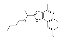 8-bromo-2-(1-butoxyethyl)-4-methylfuro[3,2-c]quinoline结构式