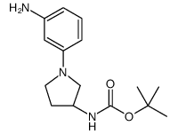 [1-(3-AMINO-PHENYL)-PYRROLIDIN-3-YL]-CARBAMIC ACID TERT-BUTYL ESTER structure