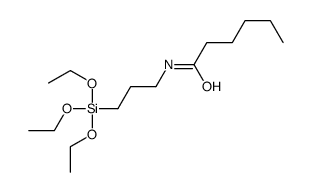 N-(3-triethoxysilylpropyl)hexanamide Structure