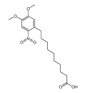 10-(4,5-dimethoxy-2-nitrophenyl)decanoic acid结构式