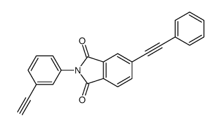 2-(3-ethynylphenyl)-5-(2-phenylethynyl)isoindole-1,3-dione结构式