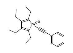 2,3,4,5-tetraethyl-1-(2-phenylethynyl)-1-sulfanylidene-1λ5-phosphole Structure