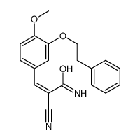 2-cyano-3-[4-methoxy-3-(2-phenylethoxy)phenyl]prop-2-enamide Structure