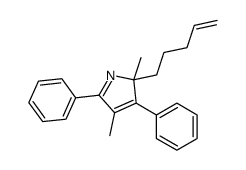 2,4-dimethyl-2-pent-4-enyl-3,5-diphenylpyrrole结构式