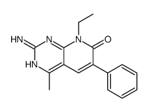 2-amino-8-ethyl-4-methyl-6-phenylpyrido[2,3-d]pyrimidin-7-one结构式