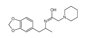 N-[1-(1,3-benzodioxol-5-yl)propan-2-yl]-2-piperidin-1-ylacetamide结构式