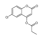 6-chloro-4-propionyloxy-coumarin Structure