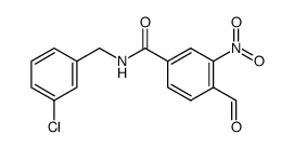 N-(3-Chlorobenzyl)-4-formyl-3-nitrobenzamide结构式