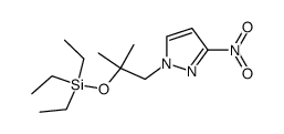 1-(2-methyl-2-triethylsilanyloxy-propyl)-3-nitro-1H-pyrazole结构式