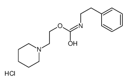 2-piperidin-1-ium-1-ylethyl N-(2-phenylethyl)carbamate,chloride Structure