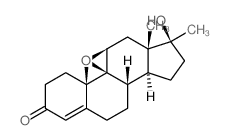 9|A,11|A-epoxy-17|A-hydroxy-17-methylandrost-4-en-3-one Structure