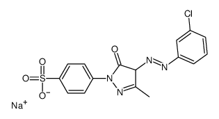 sodium 4-[4-[(3-chlorophenyl)azo]-3-methyl-5-oxo-2-pyrazolin-1-yl]benzenesulphonate structure