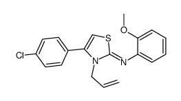 4-(4-chlorophenyl)-N-(2-methoxyphenyl)-3-prop-2-enyl-1,3-thiazol-2-imine Structure