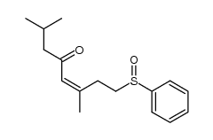 (Z)-2,6-dimethyl-8-(phenylsulfinyl)oct-5-en-4-one Structure