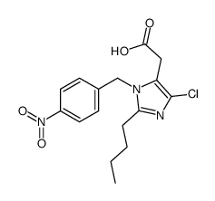 2-[2-butyl-5-chloro-3-[(4-nitrophenyl)methyl]imidazol-4-yl]acetic acid Structure