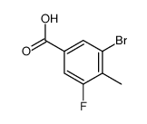 3-Bromo-5-fluoro-4-methylbenzoic acid structure