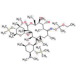 6-O-Methyl-2',4''-bis-O-(trimethylsilyl)-9-[O-(1-ethoxy-1-methylethyl)oxime]-Erythromycin structure