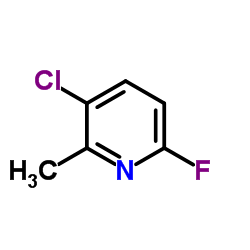 3-Chloro-6-fluoro-2-methylpyridine结构式