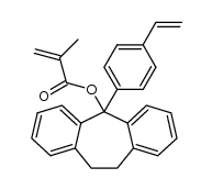 5-(4-vinylphenyl)-10,11-dihydro-5H-dibenzo[a,d][7]annulen-5-yl methacrylate Structure