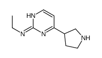 N-ethyl-4-pyrrolidin-3-ylpyrimidin-2-amine Structure