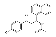 N-(3-(4-chlorophenyl)-1-(naphth-1-yl)-3-oxopropyl)acetamide结构式