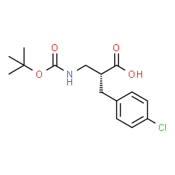 Boc-(R)-3-amino-2-(4-chlorobenzyl)propanoicacid结构式