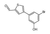 4-(3-bromo-5-hydroxyphenyl)thiophene-2-carbaldehyde Structure