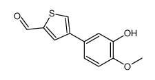 4-(3-hydroxy-4-methoxyphenyl)thiophene-2-carbaldehyde Structure