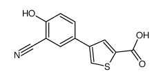 4-(3-cyano-4-hydroxyphenyl)thiophene-2-carboxylic acid结构式