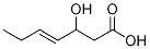 trans-3-Hydroxyhept-4-enoic acid structure