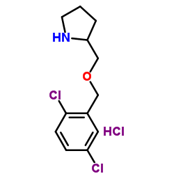 2-{[(2,5-Dichlorobenzyl)oxy]methyl}pyrrolidine hydrochloride (1:1) Structure