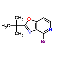 4-Bromo-2-(2-methyl-2-propanyl)[1,3]oxazolo[4,5-c]pyridine结构式