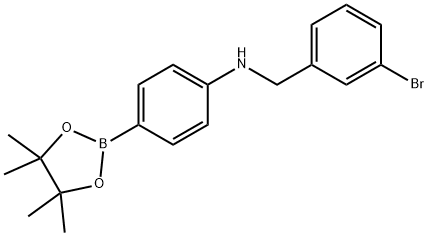 3-溴苄氨基苯硼酸频哪醇酯结构式