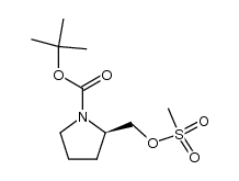 (R)-1-[(1,1-dimethylethoxy)carbonyl]-2-pyrrolidinemethanolmethanesulfonate结构式