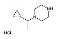 1-(1-cyclopropylethyl)piperazine hydrochloride Structure