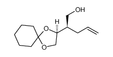 (R)-2-((S)-1,4-dioxaspiro[4.5]decan-2-yl)-pent-4-en-1-ol Structure