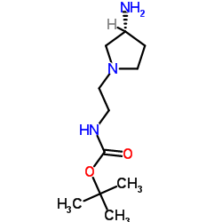 2-Methyl-2-propanyl {2-[(3R)-3-amino-1-pyrrolidinyl]ethyl}carbamate Structure