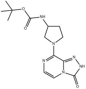 tert-butyl N-(1-{3-oxo-2H,3H-[1,2,4]triazolo[4,3-a]pyrazin-8-yl}pyrrolidin-3-yl)carbamate结构式