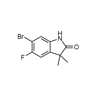 6-Bromo-5-fluoro-3,3-dimethylindolin-2-one structure