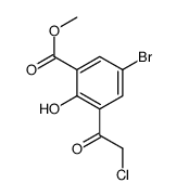 Methyl 5-bromo-3-(chloroacetyl)-2-hydroxybenzoate结构式