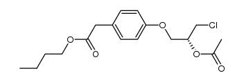 (R)-1-[p-[(butoxycarbonyl)methyl]phenoxy]-2-acetoxy-3-chloropropanol Structure