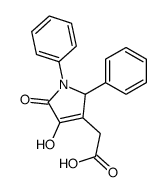 2-(4-hydroxy-5-oxo-1,2-diphenyl-2H-pyrrol-3-yl)acetic acid结构式