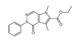 1,3-Dimethyl-4-oxo-5-phenyl-4,5-dihydro-1H-pyrrolo[2,3-d]pyridazine-2-carboxylic acid ethyl ester Structure