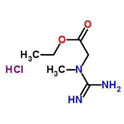 Glycine,N-(aminoiminomethyl)-N-methyl-ethyl ester, hydrochloride (1:1) structure