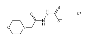 potassium N'-(2-morpholin-4-ylacetyl)hydrazino(carbodithioate)结构式